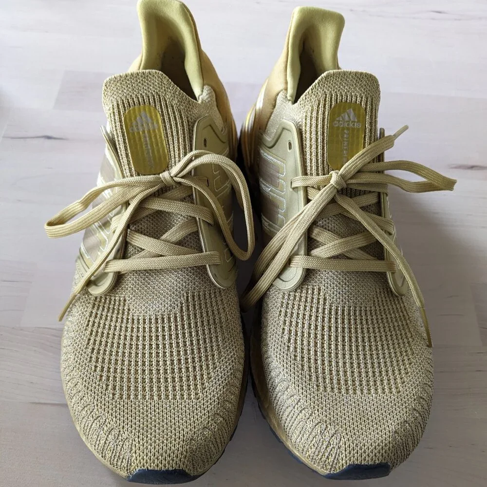 Adidas UltraBoost 20 Gold Running Shoes - Men's size 9.5 - Picture 6 of 9